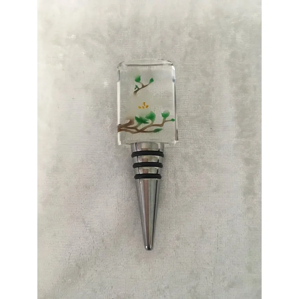 Ashley Nicole Designs Hand Crafted Bottle‎ / Wine Stopper With Floral Design